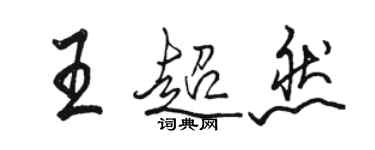 駱恆光王超然行書個性簽名怎么寫