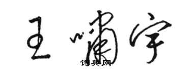 駱恆光王嘯宇草書個性簽名怎么寫