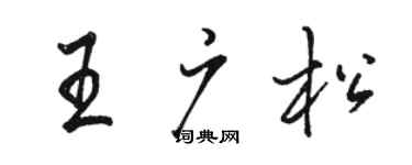 駱恆光王廣松行書個性簽名怎么寫