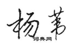 駱恆光楊葦行書個性簽名怎么寫