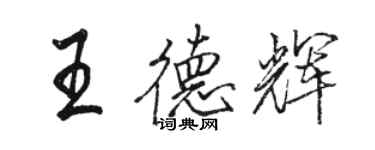 駱恆光王德輝行書個性簽名怎么寫