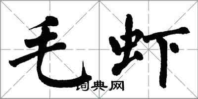 翁闓運毛蝦楷書怎么寫