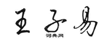 駱恆光王子易行書個性簽名怎么寫