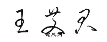 駱恆光王艾君草書個性簽名怎么寫