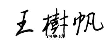 王正良王樹帆行書個性簽名怎么寫