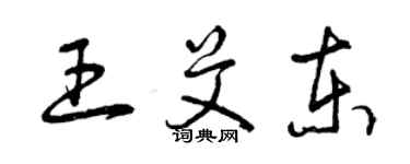 曾慶福王艾東草書個性簽名怎么寫