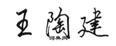 駱恆光王陶建行書個性簽名怎么寫