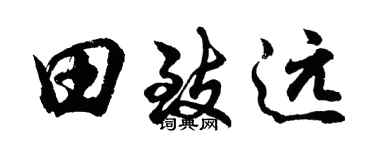 胡問遂田致遠行書個性簽名怎么寫
