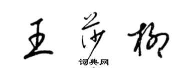 梁錦英王莎柳草書個性簽名怎么寫