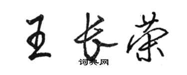 駱恆光王長榮行書個性簽名怎么寫