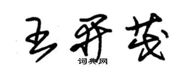 朱錫榮王開茂草書個性簽名怎么寫