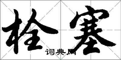 胡問遂栓塞行書怎么寫