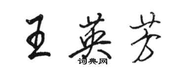 駱恆光王英芳行書個性簽名怎么寫