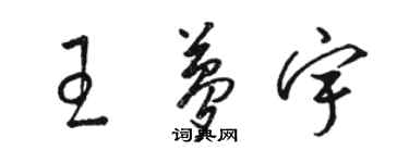 駱恆光王夢宇草書個性簽名怎么寫