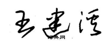 朱錫榮王建溪草書個性簽名怎么寫