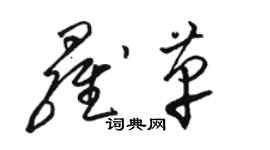 駱恆光羅革草書個性簽名怎么寫