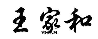 胡問遂王家和行書個性簽名怎么寫