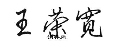 駱恆光王榮寬行書個性簽名怎么寫