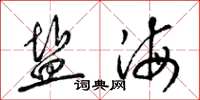 梁錦英鹽海草書怎么寫