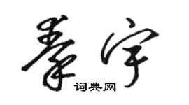 駱恆光秦宇草書個性簽名怎么寫