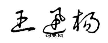 曾慶福王迅楊草書個性簽名怎么寫