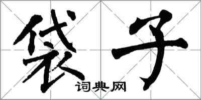 翁闓運袋子楷書怎么寫