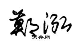 朱錫榮鄭泓草書個性簽名怎么寫