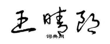 曾慶福王晴朗草書個性簽名怎么寫