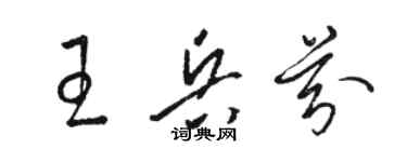 駱恆光王兵芬草書個性簽名怎么寫