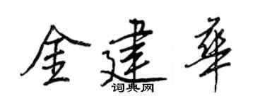王正良金建華行書個性簽名怎么寫