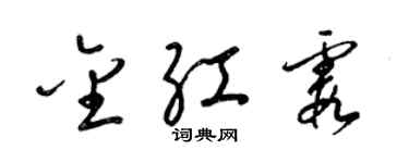 梁錦英金紅霞草書個性簽名怎么寫