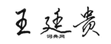 駱恆光王廷貴行書個性簽名怎么寫