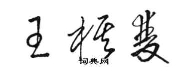 駱恆光王棋雙草書個性簽名怎么寫