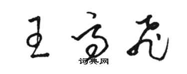 駱恆光王高飛草書個性簽名怎么寫