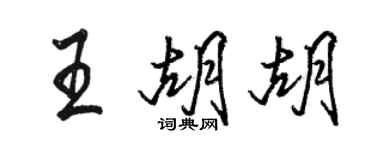 駱恆光王胡胡行書個性簽名怎么寫