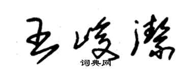 朱錫榮王峻潔草書個性簽名怎么寫