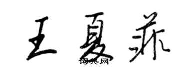 王正良王夏菲行書個性簽名怎么寫