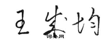 駱恆光王成均草書個性簽名怎么寫