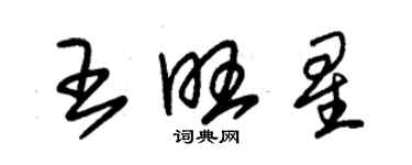 朱錫榮王旺星草書個性簽名怎么寫