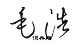駱恆光毛浩草書個性簽名怎么寫