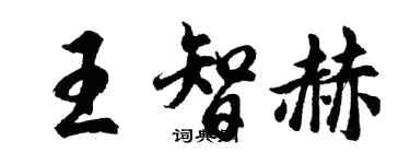 胡問遂王智赫行書個性簽名怎么寫
