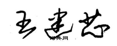朱錫榮王建芯草書個性簽名怎么寫