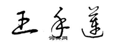 曾慶福王手蓮草書個性簽名怎么寫