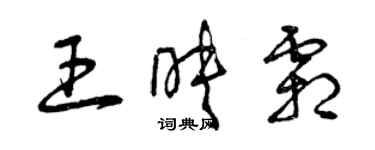 曾慶福王映霜草書個性簽名怎么寫