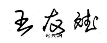 朱錫榮王友斌草書個性簽名怎么寫