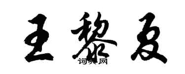 胡問遂王黎夏行書個性簽名怎么寫