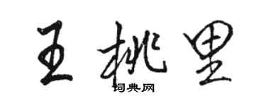 駱恆光王桃里行書個性簽名怎么寫
