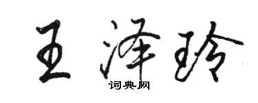 駱恆光王澤玲行書個性簽名怎么寫