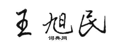 駱恆光王旭民行書個性簽名怎么寫
