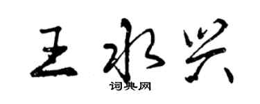 曾慶福王水興行書個性簽名怎么寫